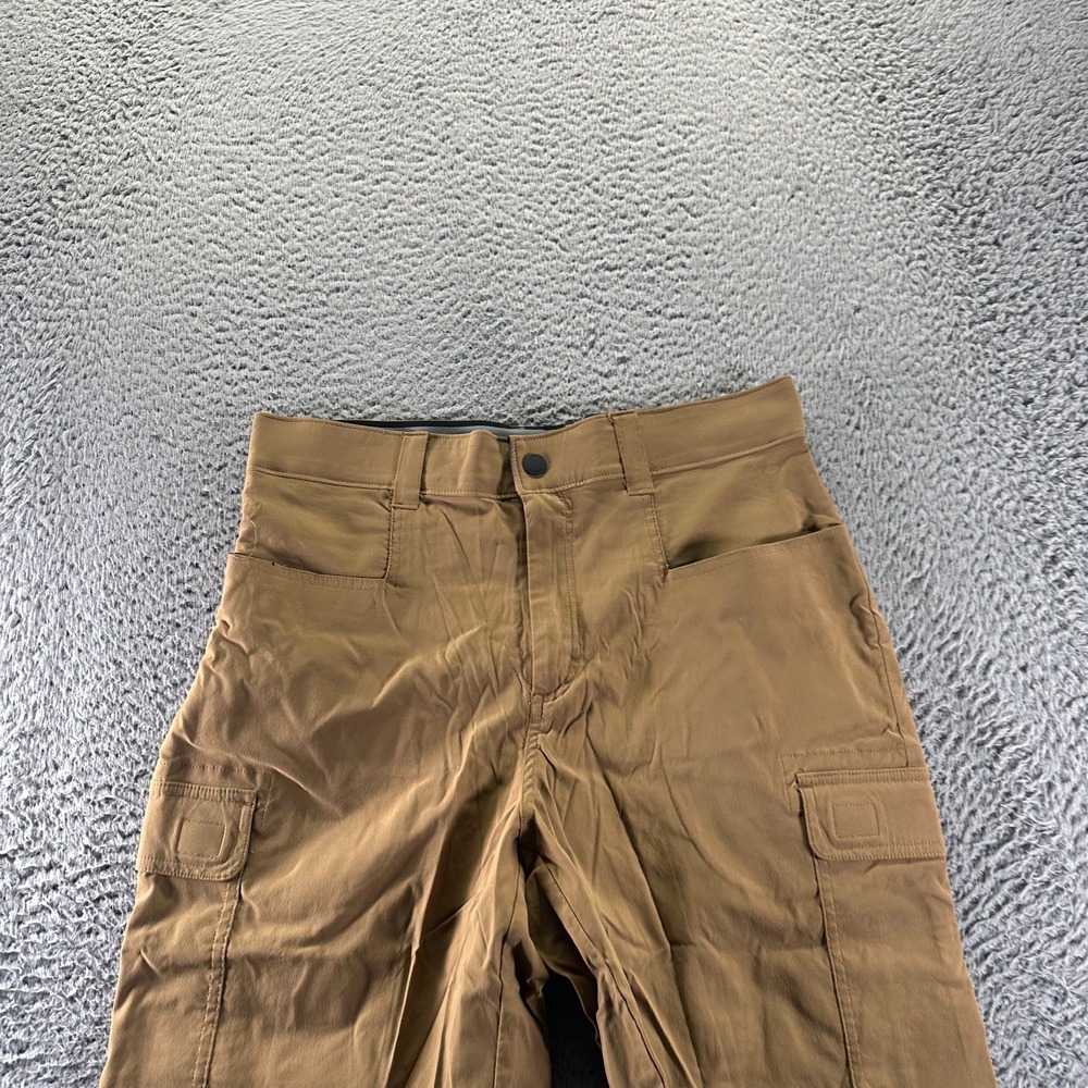 Orvis Shorts Men 32 Brown Nylon Cargo Windbreaker Hiking Gorpcore Travel Stretch - Picture 2 of 10